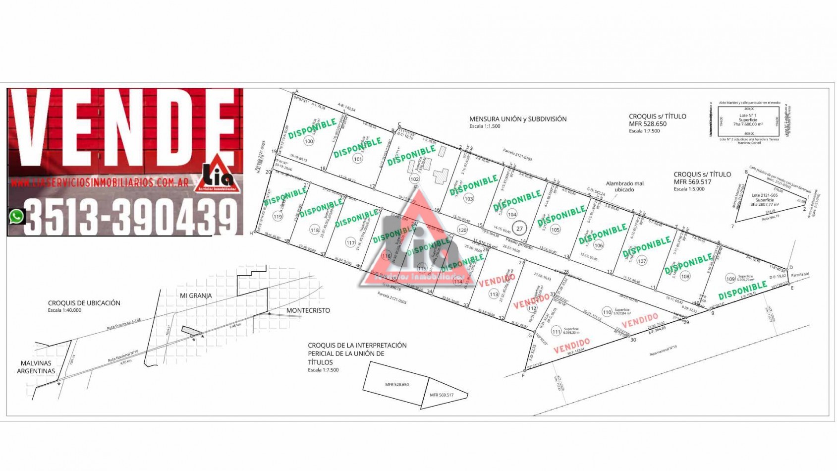LOTES 5500m2 ZONA INDUSTRIAL CON INFRAESTRUCTURA Y TITULOS PERFECTOS